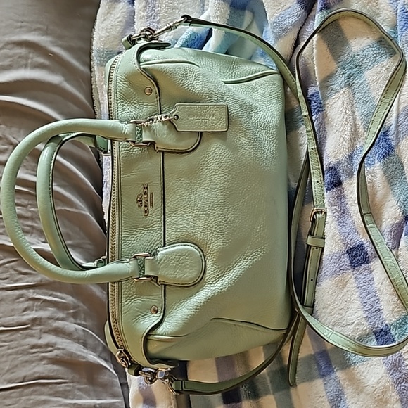 Coach Crossbody satchel in light seafoam green - Picture 3 of 10